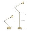 Brightech Sage 2-in-1 Integrated LED Floor Lamp Antique Brass: 3 Hinges, Adjustable Pole, 68" Tall, 3-Year Warranty - 3 of 4
