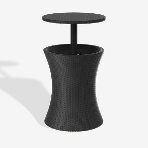 WestinTrends Coastal Outdoor Adjustable Height Side Table With Cooler - 1 of 4