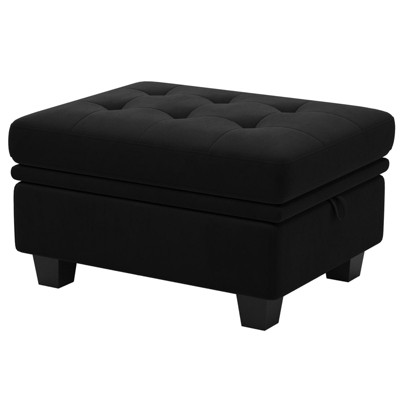Belffin Modular Velvet Tufted Small Ottoman