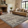 Area Rug Vintage Boho Rugs, Washable Print Indoor Rug Traditional Decorative Floor Carpet Non Slip Carpet Rug for Living Room Bedroom Entryway - 2 of 4