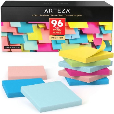 Arteza Sticky Notes, 100 Sheets for School - 96 Pack (ARTZ-8929)