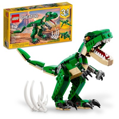 LEGO Creator Mighty Dinosaurs Build It Yourself Dinosaur Set, Pterodactyl, Triceratops, T Rex Toy 31058