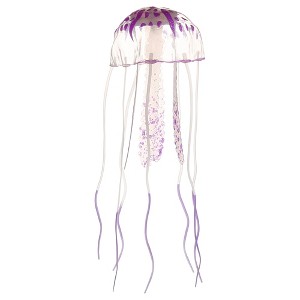 Unique Bargains w/ Suction Cup Aquarium Jellyfish Glow Decoration 2.3"x5.9" - 1 of 4
