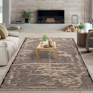 Washable Striped Area Rug Non-Slip Strip Rugs for Living Room Low Pile Floor Carpet Rugs for Bedroom Dining Room Home Office - 1 of 4