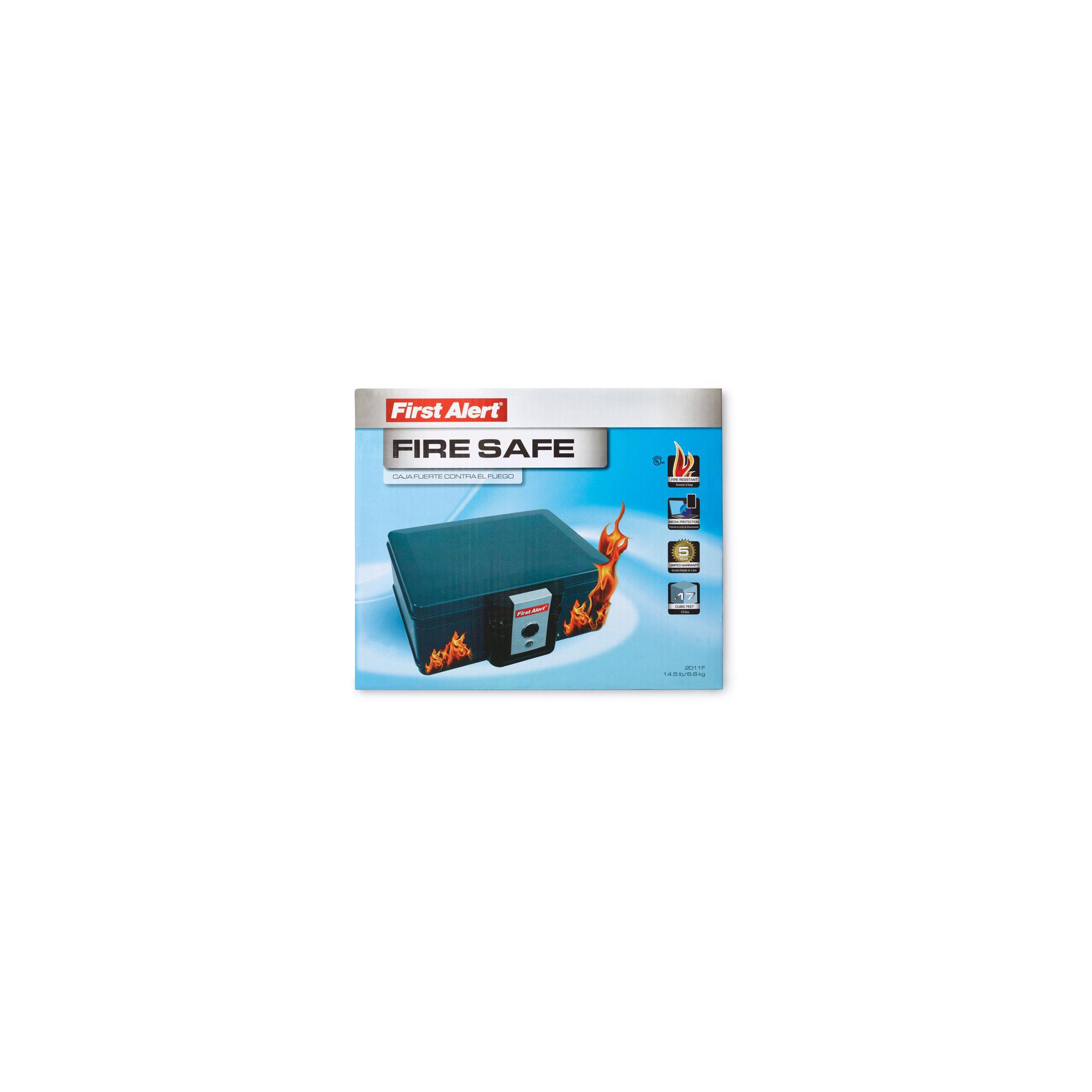 First Alert 0.17 cu ft Key Lock Gray Fireproof Safe