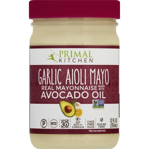 Primal Kitchen Garlic Aioli Mayo With Avocado Oil 12 Fl Oz Target