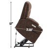 Large Chenille Power Lift Recliner Chair with Massage and Heat for Elderly, Dual USB (A & C) Ports and 2 Steel Cup Holders - 4 of 4