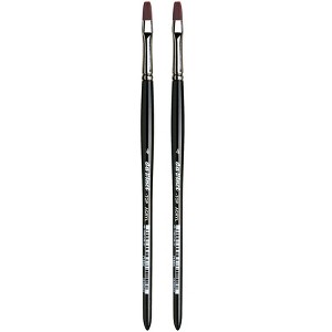 da Vinci TOP-ACRYL Bright Red-Brown Brush, Synthetic, Acrylic & Oil, Flat, Series 7185K, Size 4, Pack of 2 - 1 of 3