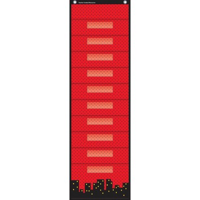 Teacher Created Resources 10 Pocket File Storage Chart, Superhero