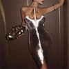 Mini Dress Halter Backless Tassel Dresses for Women Outfits Cocktail Birthday Party Nye - 4 of 4