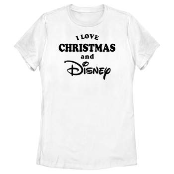 Women's Disney I Love Christmas Logo T-Shirt