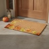 HomeRoots 24" X 36" Brown And Natural Fall Leaves Outdoor Coir Door Mat - 2 of 4