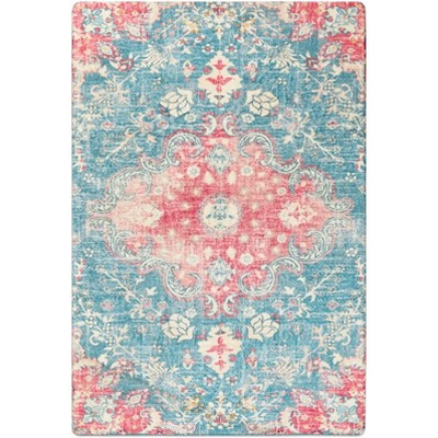 Belffin Machine Washable Living Room Rug, 6x9 Moroccan Area Rug for Home Decor.Colorful Area Rugs.