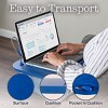 Hastings Home Portable Cushioned Lap Desk with Removable Gooseneck LED Light, Cup Holder, and Pen Slot - Blue - 2 of 4