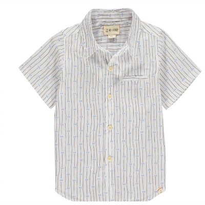 Boy's Pier Bow Tie Print Short Sleeve Shirt - ME & HENRY
