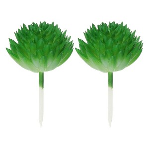Unique Bargains Mini Unpotted Realistic Textured Decoration Artificial Succulent Plants 2 Pcs - 1 of 4