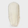 Women's Embroidered Mushroom Cozy Fleece Slipper Socks with Grippers - Ivory/Red - 4 of 4