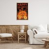 Stupell Industries Happy Halloween Floral Pumpkin Floating Frame Canvas Art - 3 of 4