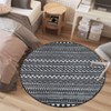 Washable Geometric Living Room Rugs, Indoor Farmhouse Non Slip Bedroom Carpet, Large Stain Resistant Dining Room Rugs - 4 of 4