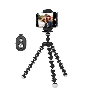 Tzumi ONAIR Selfie Tripod Stick with Flexible Smartphone Stand - Black