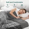 20 Lbs Weighted Blanket, 60x 80, Queen Size, Machine Washable, Grey for Stress Relief and Sleep - 2 of 4