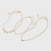 Girls' Multi Hearts Initial Necklace Set - art class™ - 2 of 3