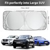Unique Bargains Car Front Windshield Cover Protection Snow Ice Frost Freeze Sunshade 66.9"x27.5" - 3 of 4
