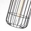 C Cattleya 1-Light Black Finish Natural Rattan Pendant Light - 4 of 4
