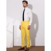 Lars Amadeus Men's Color Block Slim Fit Flat Front Plaid Dress Pants - 4 of 4