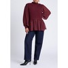 ELOQUII Women's Plus Size Twofer Sweater With Chiffon - 4 of 4