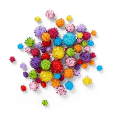 100ct Sparkle Pom-Poms - Mondo Llama&#8482;