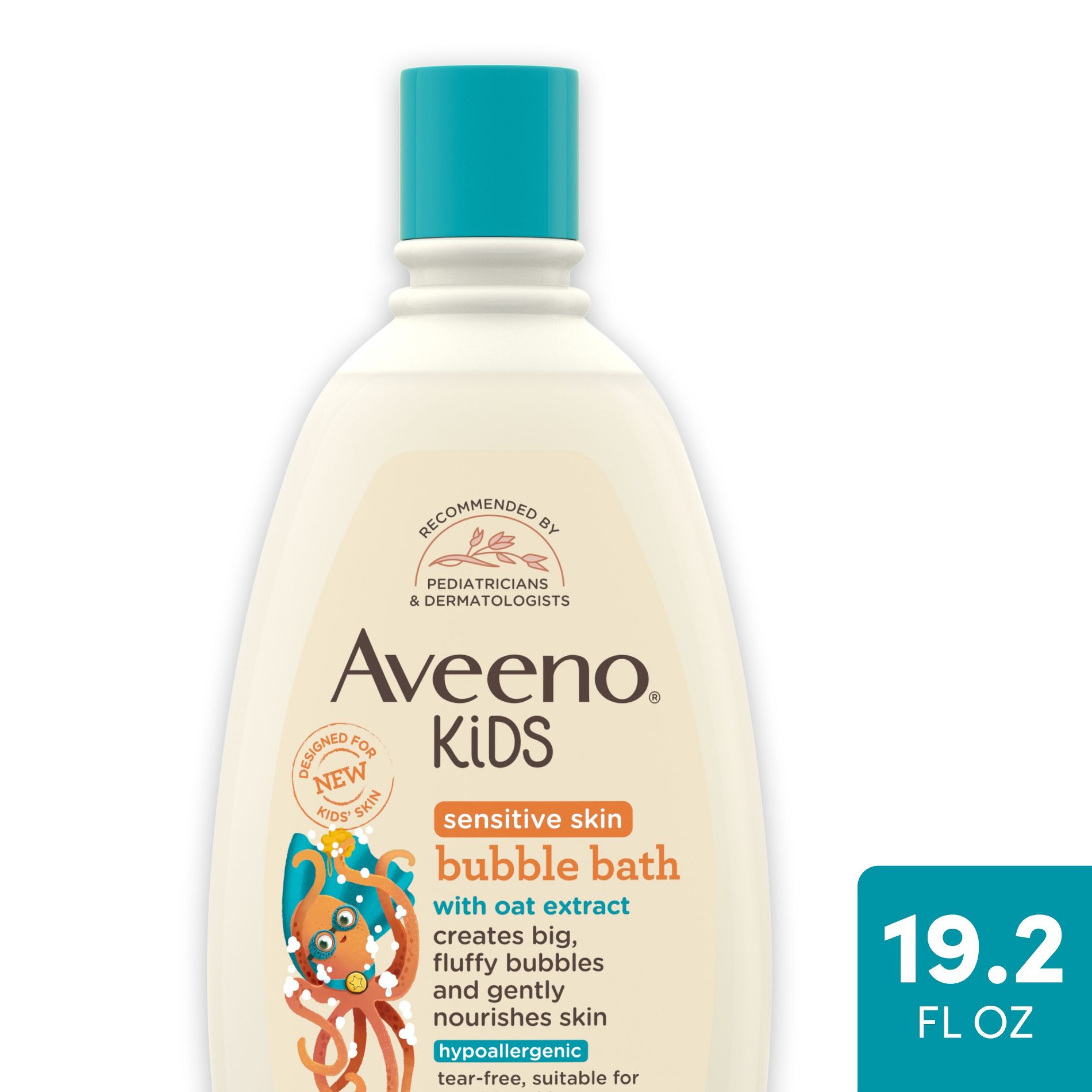 Aveeno Kids' Bubble Bath Wash with Oat Extract for Sensitive Skin - 19.2 fl oz: Liquid, Bottle, Whole Body Application