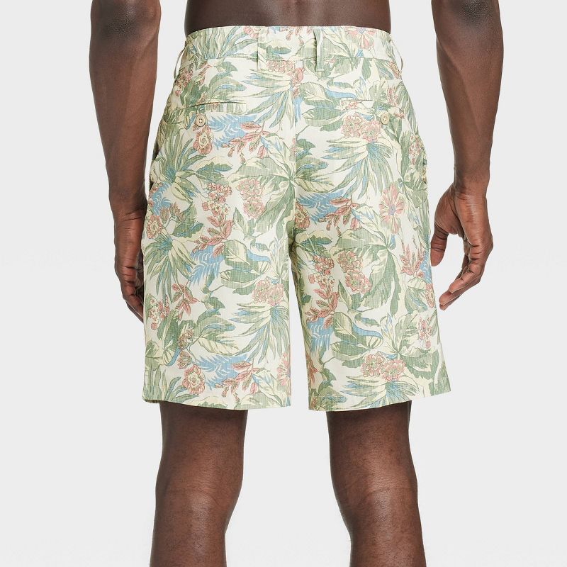 Men's 9" Floral Print Hybrid Swim Shorts - Goodfellow & Co™ Dark Green, 3 of 5