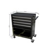 Syemin Tool Boxes and Totes, Mobile with Wheels and Drawers, Rolling Storages for Heavy Duty Metal Tool Cart of Home Workshops, Black, 24.4"*13"*26" - 4 of 4