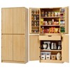 Whisen 72" Tall Farmhouse Kitchen Pantry Cabinet, Curved Storage Cabinet, Versatile Cupboard with 8 Door Shelves - 2 of 4