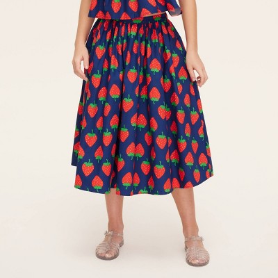 Girls' Strawberry Print Midi Skirt - kate spade new york x Target Navy/Red