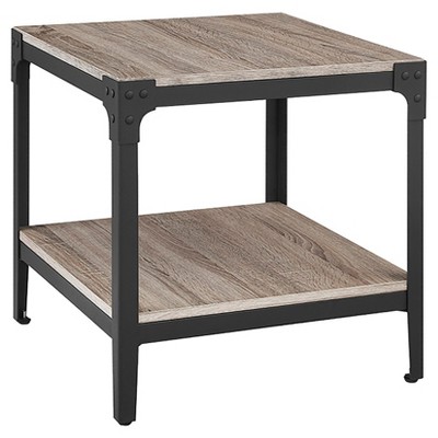 target end tables rustic