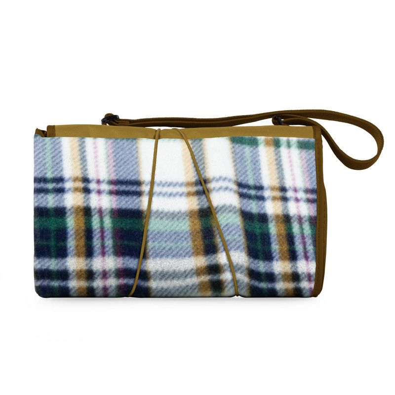 Picnic Time Blanket Tote XL Outdoor Picnic Blanket - English Plaid  Brown, 5 of 11