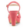 Allegra K Women's Buckle Closure Platform Chunky Heels Slingback Sandals - 3 of 4