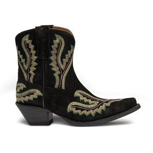 Buck & Brana Eleanor Black Leather Cowgirl Boots - Stylish & Comfortable - 1 of 4