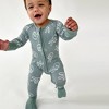 tiny knot co. Newborn, Infant Gender Neutral Buttery Soft Convertible Romper Foldover Mittens & Footies with Grippers TENCEL Modal One Piece Pajamas - 3 of 4