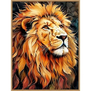 Amanti Art Lion Mane by Justyna Jaszke Framed Canvas Wall Art - 1 of 4