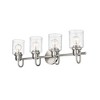 Kinsley 4-Bulb Industrial Pendant Light - Dimmable, Damp Rated, 28" Wide - 2 of 4
