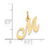 Black Bow Jewelry 14k Yellow Gold Ella Collection Small Fancy Script Initial Pendant A-W - 4 of 4