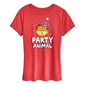 Women's - Garfield - Birthday Party Animal Short Sleeve Graphic T-Shirt - 1 of 4