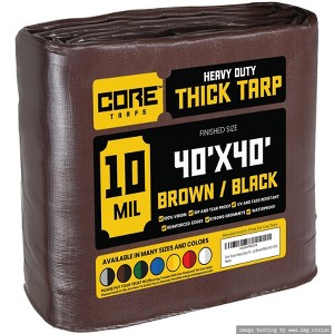 Core Tarps Heavy Duty 10 Mil Tarp Cover, UV Resistant, Rip Proof for Roof, Camping, Patio, Pool, Boat - 1 of 4