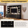 Bella Depot 102.3"W Farmhouse Entertainment Center Wall Unit TV Stand with Bookshelves for TVs Up to 75" - 3 of 4