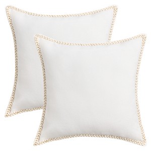 REGALWOVEN Fade-Resistant Modern Soft Solid Cushion Cases 2 Pcs - 1 of 4