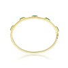 Guili 14K Gold Plated Emerald Cubic Zirconia Bangle Bracelet for Women - Elegant, Sparkling Jewelry for Special Occasions, Weddings, or Everyday Wear - 2 of 3