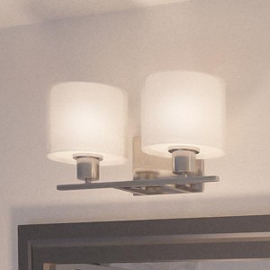 Urban Ambiance Luxury Cosmopolitan Bathroom Vanity Light,  7.375"H x 14.5"W,  Brushed Nickel Finish, UHP2510 - 1 of 4